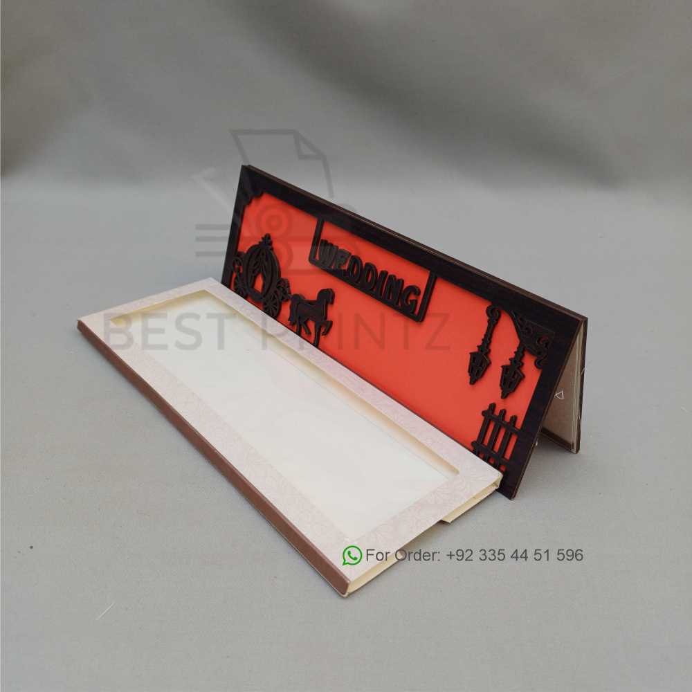 Luxury Laser-Cut Carriage Wedding Invitation with Window Sleeve Luxury Laser-Cut Carriage Wedding Invitation with Window Sleeve