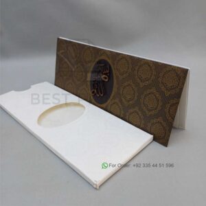 Luxury Brown Damask Wedding Invitation with Gold Calligraphy