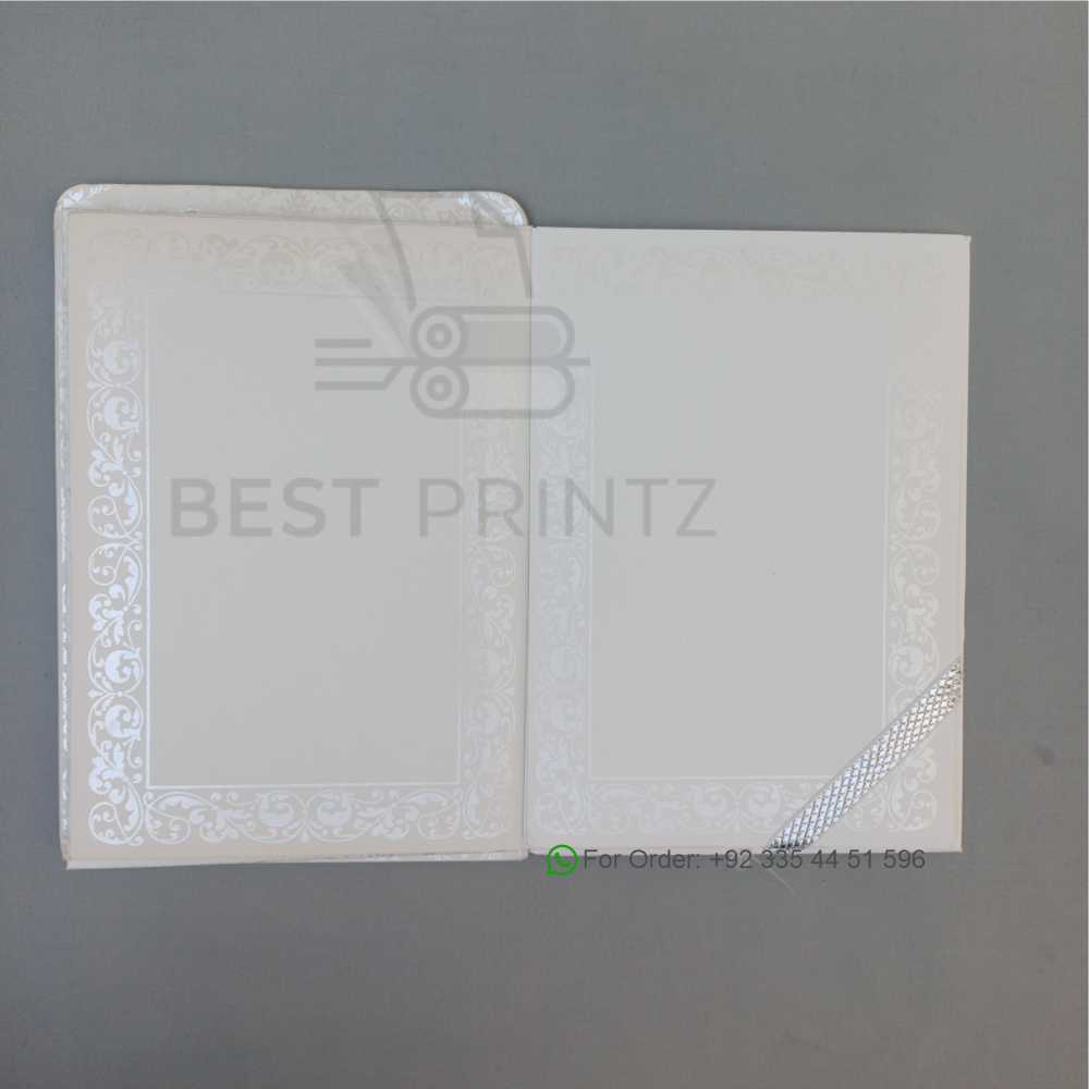 Discover the perfect blend of elegance and style with this exquisite white wedding invitation, beautifully adorned with colorful beads and silver accents. If you are looking for premium wedding cards in Pakistan, Best Printz offers a stunning collection tailored to your special day. We provide high-quality wedding cards in Lahore and across the country, making it convenient to order online wedding cards from the comfort of your home. Whether you are searching for luxurious designs or cheap wedding cards that fit your budget, we have the ideal solution for you. Stop searching for wedding cards near me and contact us today at +92 335 44 51 596 to place your order. Discover the perfect blend of elegance and style with this exquisite white wedding invitation, beautifully adorned with colorful beads and silver accents. If you are looking for premium wedding cards in Pakistan, Best Printz offers a stunning collection tailored to your special day. We provide high-quality wedding cards in Lahore and across the country, making it convenient to order online wedding cards from the comfort of your home. Whether you are searching for luxurious designs or cheap wedding cards that fit your budget, we have the ideal solution for you. Stop searching for wedding cards near me and contact us today at +92 335 44 51 596 to place your order.