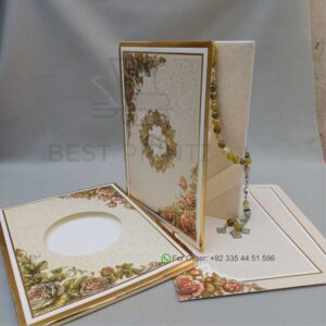 Elegant Wedding Invitation Cards with Gold Borders