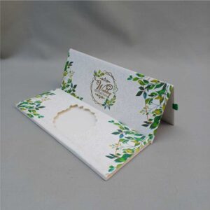Elegant Botanical Garden Wedding Invitation with Scalloped Die-Cut Window